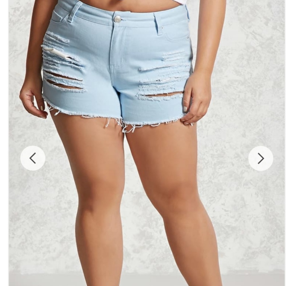 Distressed shorts